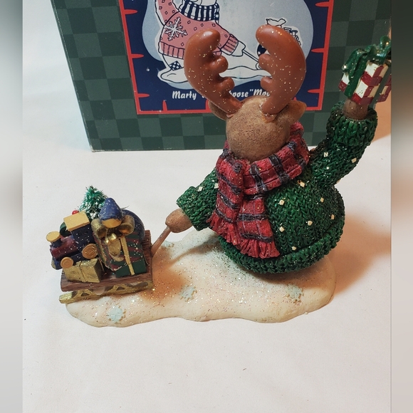 Marty "The Caboose" Moose Vtg 1998 Mother Brown's Parade of Gifts Figurine - Picture 4 of 11